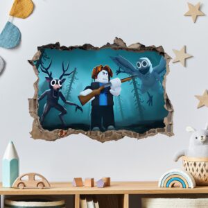 99 Nights in the Forest Roblox wall decal Deer and Owl Sticker z3352