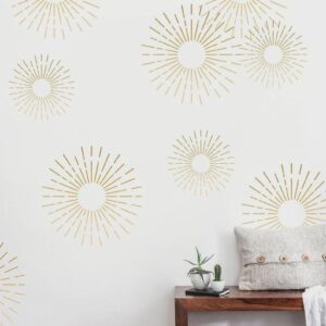 Starburst Decal, Boho Wall Decal, Boho Decor h133