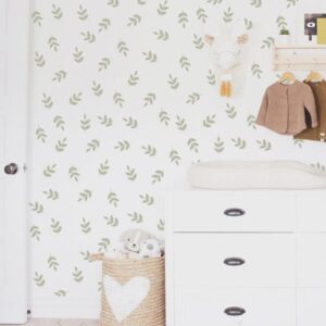 Leaves wall Decal Hand Drawn Stickers Wild Twigs h72