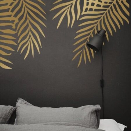 Large Palm Leaf Monstera Wall Decals Tropical Leaves Stickers ga286