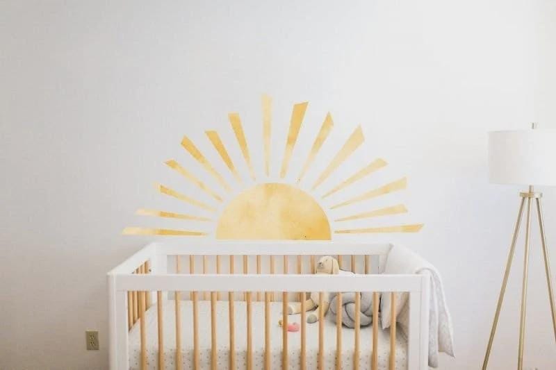 il_fullxfull.7569818986_jmt8.jpg Sun Wall Decal Sticker Watercolor Hand Drawn Headboard Bedroom Decoration h168