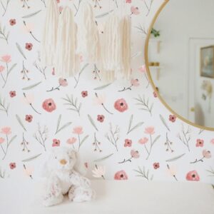 Vintage Flowers Wall Decal Wild Watercolor Sweet Twigs Stickers Gift h199