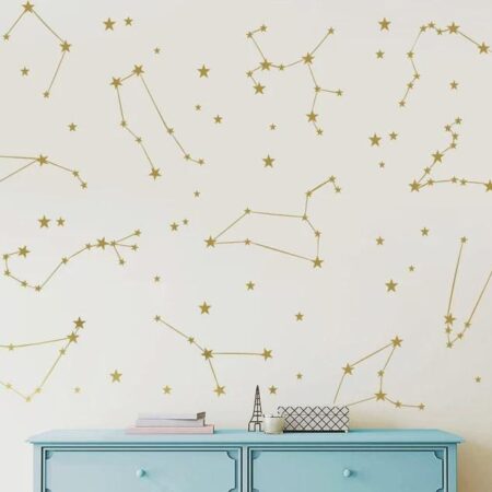 Zodiac Constellation Wall Decals Stars Stickers Celestial Decoration ga43
