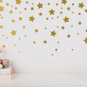 Gold Stars Wall Decals Nursery Stickers Kids Decor ga37
