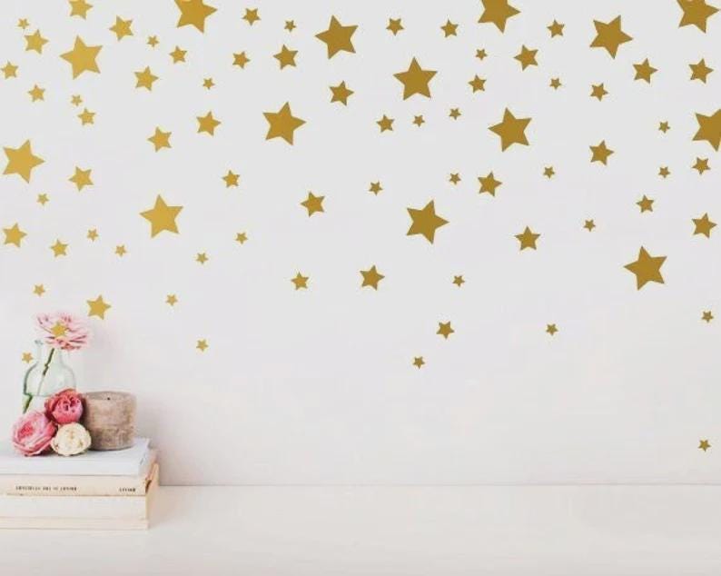 il_fullxfull.7608650039_fy1y.jpg Gold Stars Wall Decals Nursery Stickers Kids Decor ga37