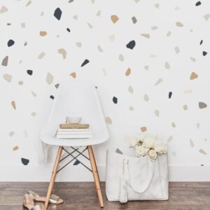 Terrazzo Wall Decals Stones Wall Sticker Multi colored Decoration Polka Dot