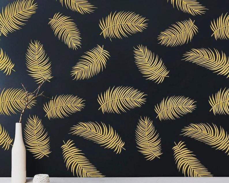 il_fullxfull.7615237533_14y8.jpg Palm Leaf Monstera Wall Decals Tropical Leaves Stickers ga286