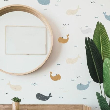 Whale Wall Decals Ocean Marine Sticker Boho Decoration h106