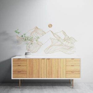 Mountain Wall Decal Outline Sticker h237