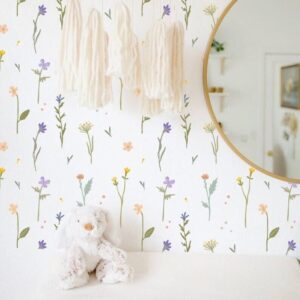 Wild Leaves flowers Wall Decals Twigs Nursery Decororation h182