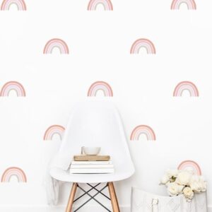 Hand Drawn Rainbow Wall Decals Sticker Boho Nursery Decoration Kids Room