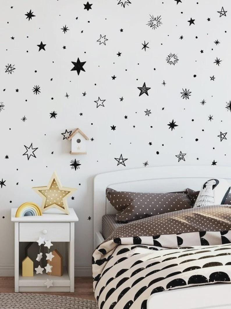 il_fullxfull.7617686415_ajkp.jpg Stars Wall Decals Nursery Stickers Kids Room Decoration ga39