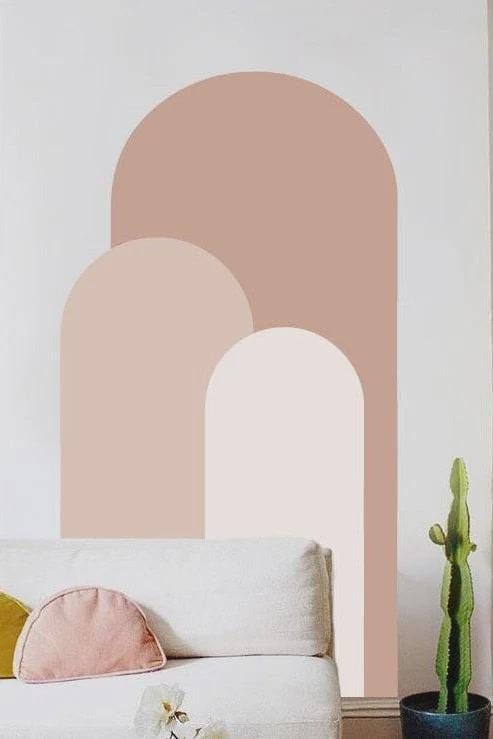 il_fullxfull.7641399987_dhv0.jpg Boho Arch Wall Decal Color block Sticker Mid Century Bedroom Decoration h148