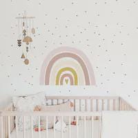 Hand Drawn Rainbow Wall Decal Sticker Boho Nursery Decoration Kids Room h65