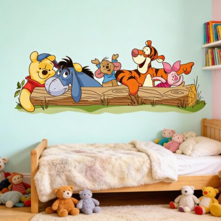 Winnie the Pooh Wall Decal Tree Nursery Decor Sticker Tigger Eeyore Piglet Roo Wall Art z3352