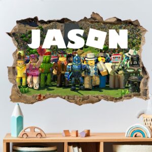 Personalized Roblox Wall Decal Gamer name Sticker Gift z3320