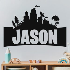 Personalized Gamer Wall Decal Name Sticker Fort Gift z3322