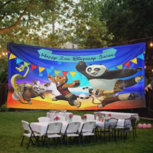 Kung Fu Panda Birthday Banner Personalized Party Backdrop Decoration ikban196