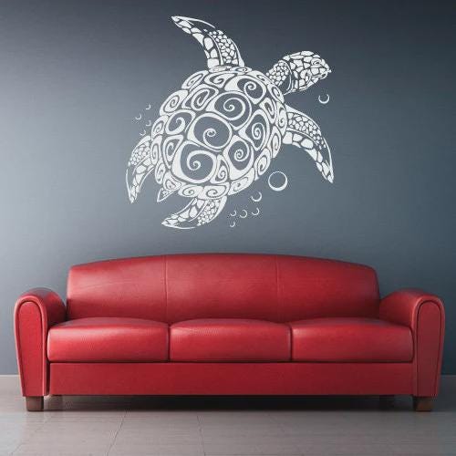 il_fullxfull.7702408740_8dx5.jpg Sea Turtle Wall Decal: Ocean Bathroom Decoration Sticker z2432