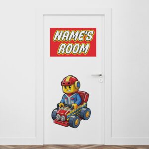 Personalized Building Blocks Wall Decal: Custom Name Bricks Sticker