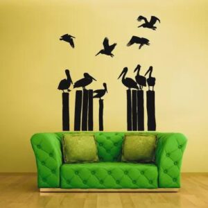 Pelicans Wall Decal Sticker Beach house decoration z852