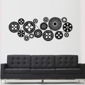 Steampunk Gear Cogs Wall Decal Sticker z3170