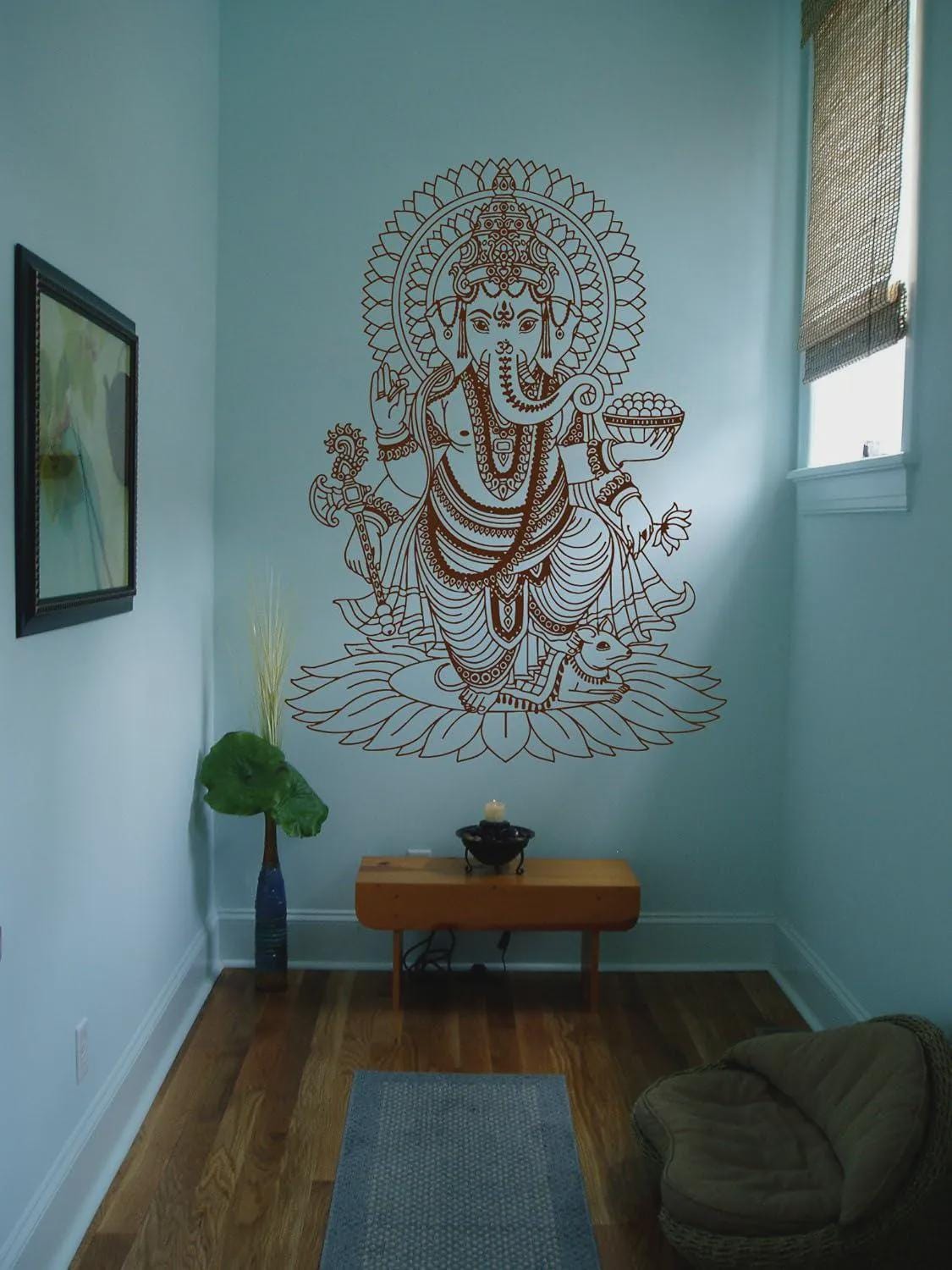 il_fullxfull.7721167316_foqc.jpg Ganesha Wall Decal Hindu Success Buddha Meditation Yoga Decor Ik430