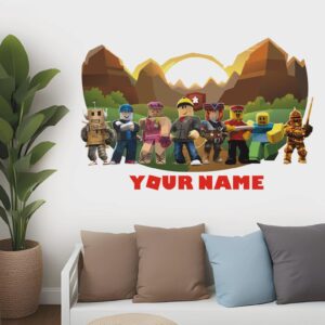 Personalized Roblox Wall Decal Gamer Custom name Sticker Playroom Decor Gift el201