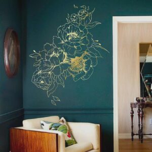 Peony Wall Decal Floral Sticker Botanical Removable Decor ik3523