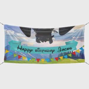 Toothless Birthday Banner How to Train Your Dragon Party Backdrop