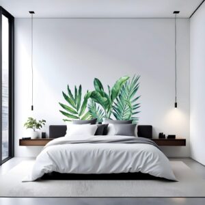 Palm leaves Wall Decal Greenery Stickers Botanical Tropical Headboard Peel and stick el91