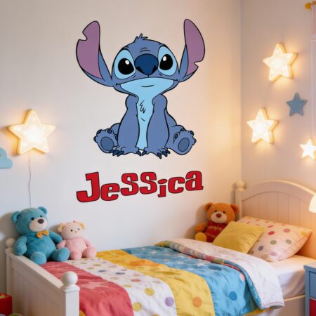 Personalized Lilo Stitch Wall Decal with Name - Custom Kids Room Decoration Sticker Nursery Wall Art Gift z3354