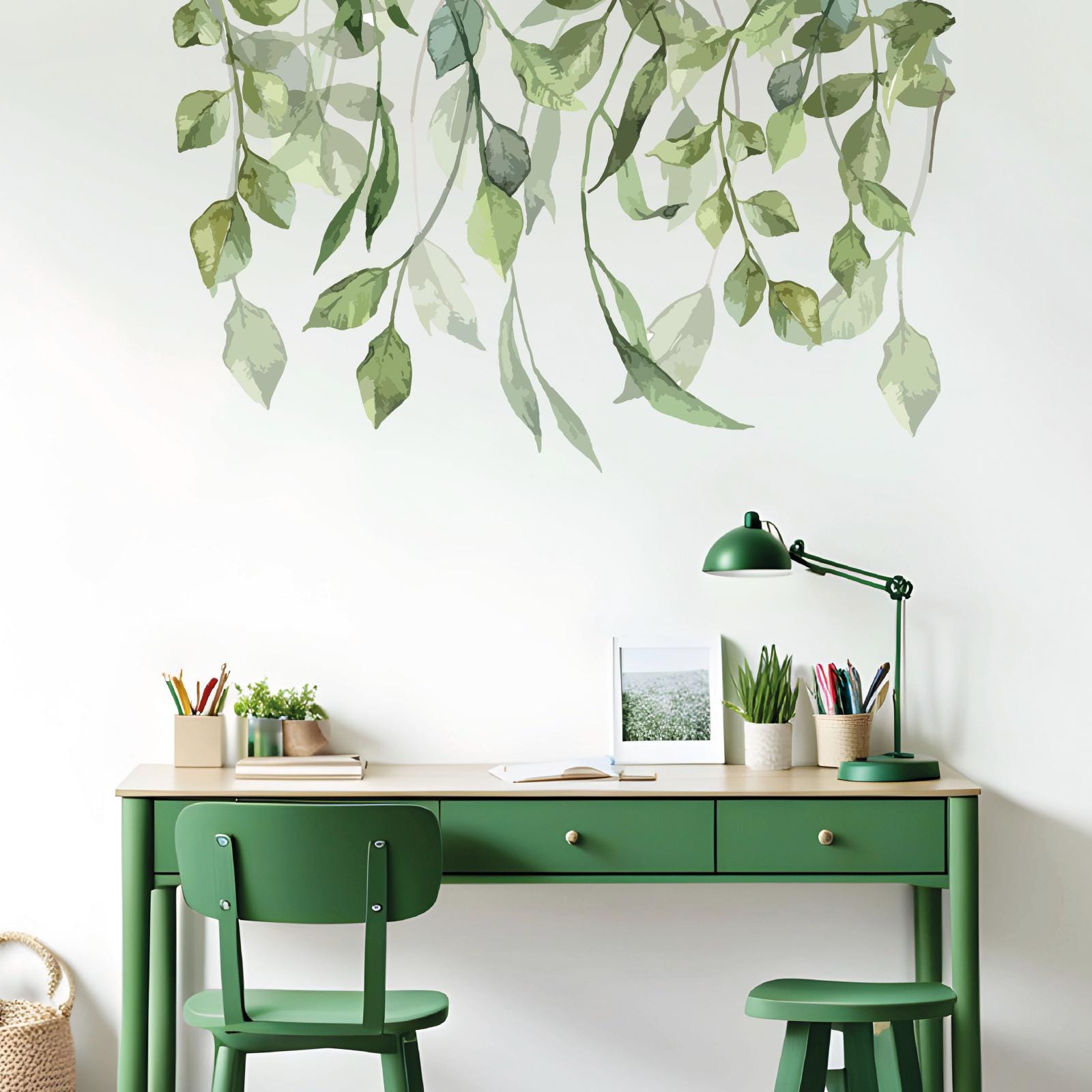 il_fullxfull.7753405365_lbbi.jpg Hanging eucalyptus Wall Decal Greenery Stickers Vines Decor Peel and stick Gift el106