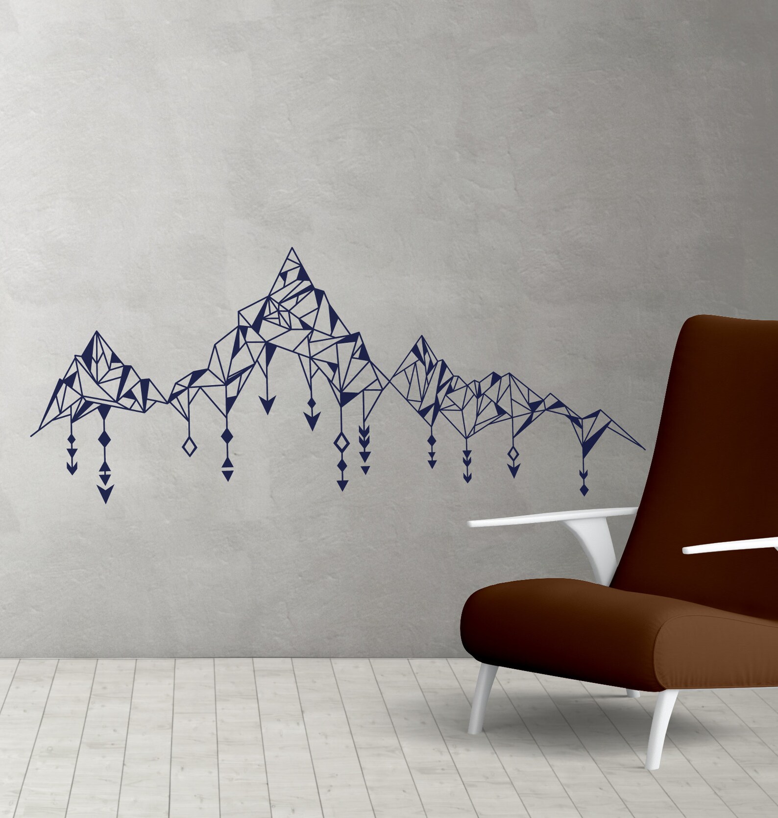 mountains wall decal geometric boho stickers, lf038 mountains wall decal geometric boho stickers, lf038
