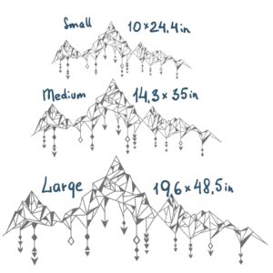 mountains wall decal geometric boho stickers, lf038