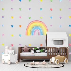 watercolor rainbow wall decal lf061