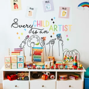 every child is an artist wall decal | kids room decor & nursery wall art