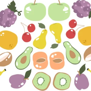 fruits wall decals: reusable nursery & kids room decor d010