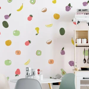 fruits wall decals: reusable nursery & kids room decor d010
