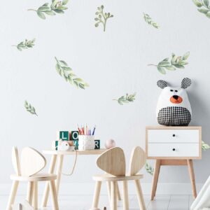 Greenery Wall Decal Botanical nursery decals Green Leaf