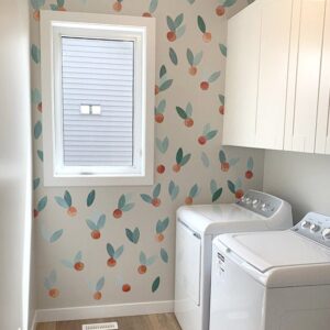 Green Leaf Wall Decals Stickers Oranges
