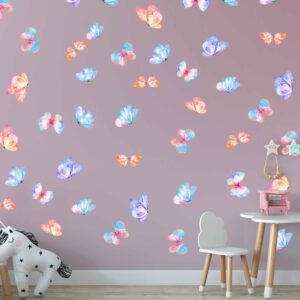 Butterfly Wall Decal Stickers Watercolor Nursery girls