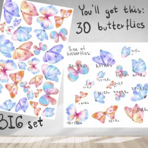 Butterfly Wall Decal Stickers Watercolor Nursery girls