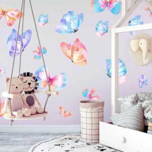 Butterfly Wall Decal Stickers Watercolor Nursery girls