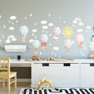 Hot air balloon Decals Safari Animals Stickers