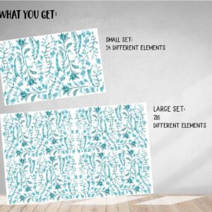 Greenery Wall Decals Watercolor Sticker Green Nursery