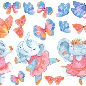Dancing baby elephants wall decals clouds Stickers