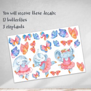 Dancing baby elephants wall decals clouds Stickers