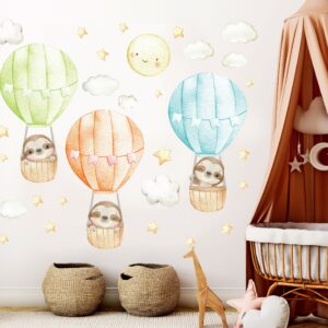 Hot Air Balloon Wall Decal Sloths Stickers