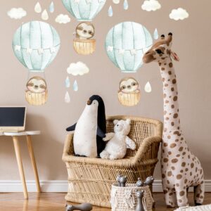 Hot Air Balloon Wall Decal Sloths Stickers